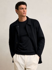 Reiss Navy Tamworth Wool Blend Double Face Button Jacket - Image 1 of 6