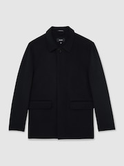 Reiss Navy Tamworth Wool Blend Double Face Button Jacket - Image 2 of 6