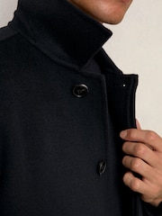 Reiss Navy Tamworth Wool Blend Double Face Button Jacket - Image 4 of 6