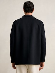Reiss Navy Tamworth Wool Blend Double Face Button Jacket - Image 5 of 6