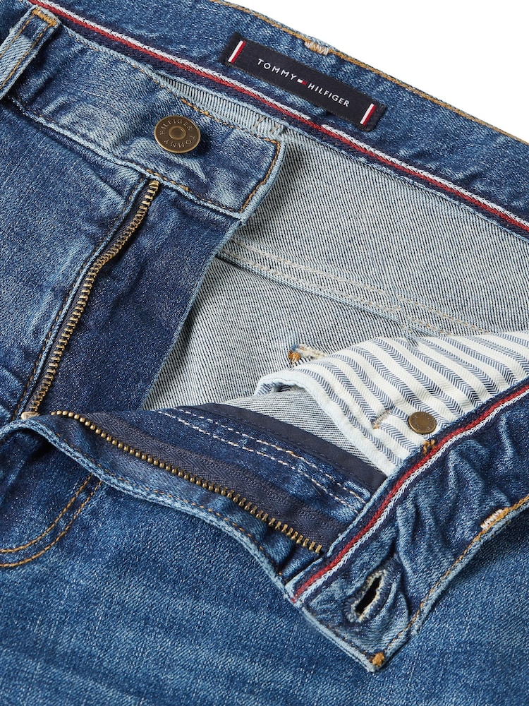 Tommy Hilfiger Mid Blue Bleecker Stretch Cotton Slim Jeans - Image 8 of 8 Tommy Hilfiger Mid Blue Bleecker Stretch Cotton Slim Jeans - Image 8 of 8