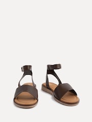 Linzi Brown Nora Two Part Flat Sandals - Image 3 of 5