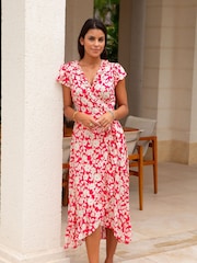 Rosa - Aspiga Demi EcoVero Wrap Dress - Imagen 1 de 5