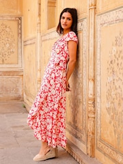 Rosa - Aspiga Demi EcoVero Wrap Dress - Imagen 4 de 5