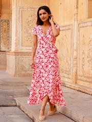 Rosa - Aspiga Demi EcoVero Wrap Dress - Imagen 5 de 5