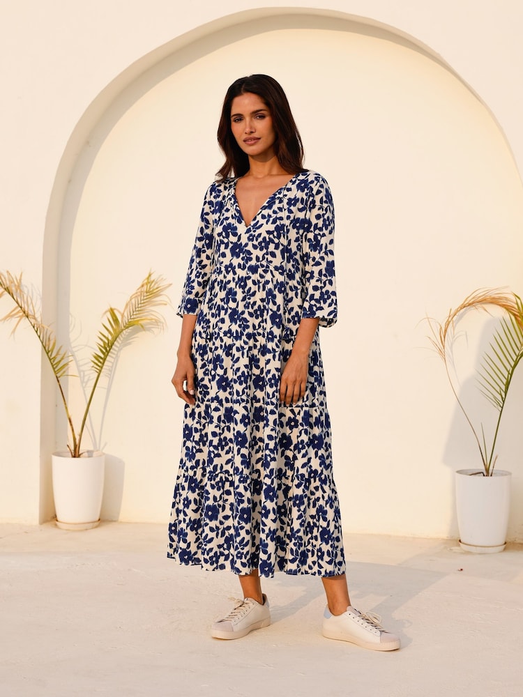 Aspiga Cream Emma EcoVero Midi Dress - Image 1 of 6
