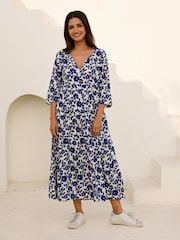 Aspiga Cream Emma EcoVero Midi Dress - Image 6 of 6