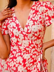Aspiga Pink Chelsea EcoVero Wrap Dress - Image 4 of 5