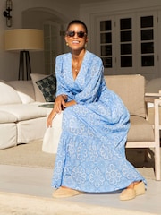 Aspiga Blue Annie Maxi 100% Cotton Dress - Image 4 of 5