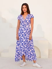 Aspiga Blue Demi EcoVero Wrap Dress - Image 5 of 5