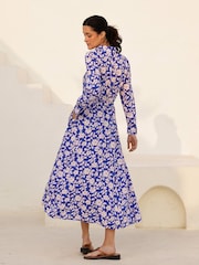 Aspiga Blossom Cobalt/Pink Eliza Shirt Dress - Image 2 of 5