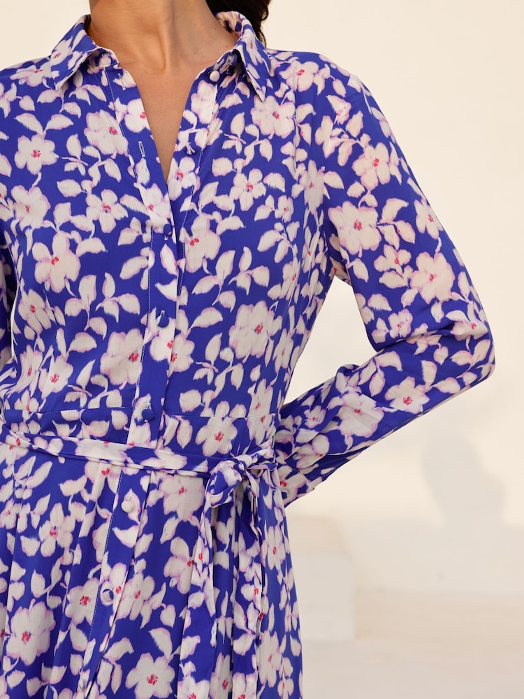 Aspiga Blossom Cobalt/Pink Eliza Shirt Dress - Image 5 of 5