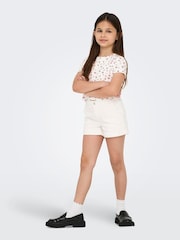 ONLY KIDS Red Short Sleeve Floral Printed T-Shirt - Image 3 of 5