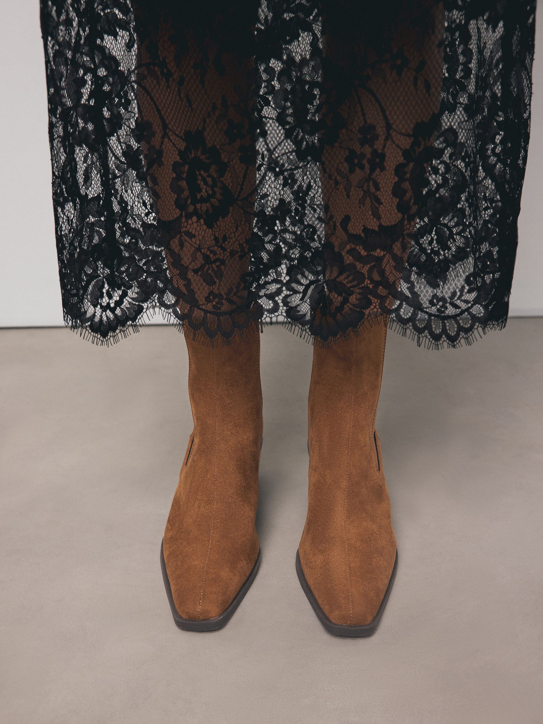 Buy Tan Brown Standard/Wide Fit Chelsea Style Western Cowboy Boots