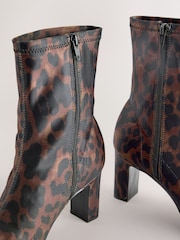 Leopard Print Standard/Wide Fit Forever Comfort® Round Toe Sock Boots - Image 3 of 5