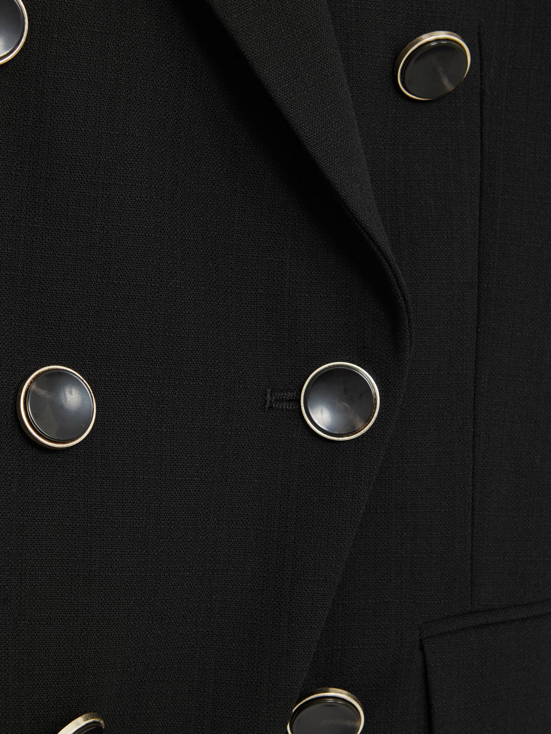 Buy Reiss Black Lia Petite Wool-Blend Double-Breasted Blazer