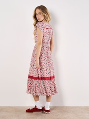 Apricot White Floral Anthology Button Midi Dress - Image 2 of 4