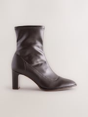 Chocolate Brown Standard/Wide Fit Forever Comfort® Round Toe Sock Boots - Image 2 of 5