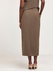 JD Williams Natural Textured A-Line Maxi Skirt - Image 3 of 4