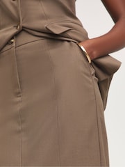 JD Williams Natural Textured A-Line Maxi Skirt - Image 4 of 4