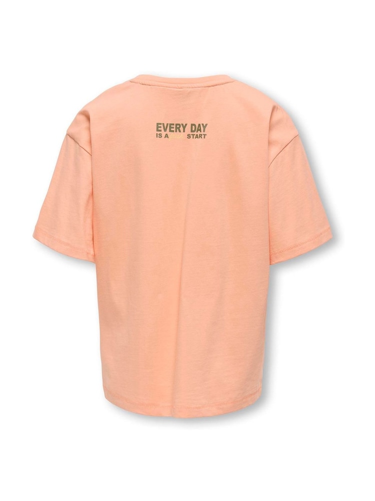 ONLY KIDS Oversized Pink Graphic Print T-Shirt - Image 2 of 4