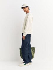 NN.07 Natural David Logo Crewneck Sweatshirt - Image 3 of 5