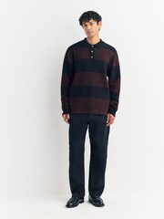 NN.07 Black Rugby Polo Shirt - Image 2 of 5