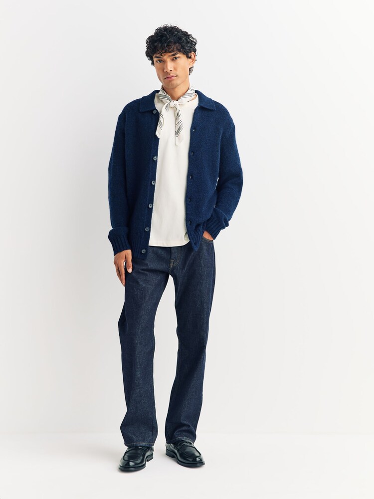 NN.07 Blue Lee Polo Cardigan - Image 1 of 5 NN.07 Blue Lee Polo Cardigan - Image 1 of 5