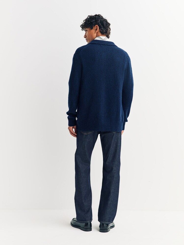 NN.07 Blue Lee Polo Cardigan - Image 2 of 5 NN.07 Blue Lee Polo Cardigan - Image 2 of 5