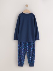 Navy Single Jogger Xmas Pyjamas (5-16yrs) - Image 2 of 4