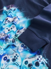 Navy Single Jogger Xmas Pyjamas (5-16yrs) - Image 3 of 4