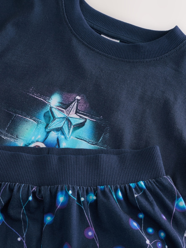Navy Single Jogger Xmas Pyjamas (5-16yrs) - Image 4 of 4 Navy Single Jogger Xmas Pyjamas (5-16yrs) - Image 4 of 4