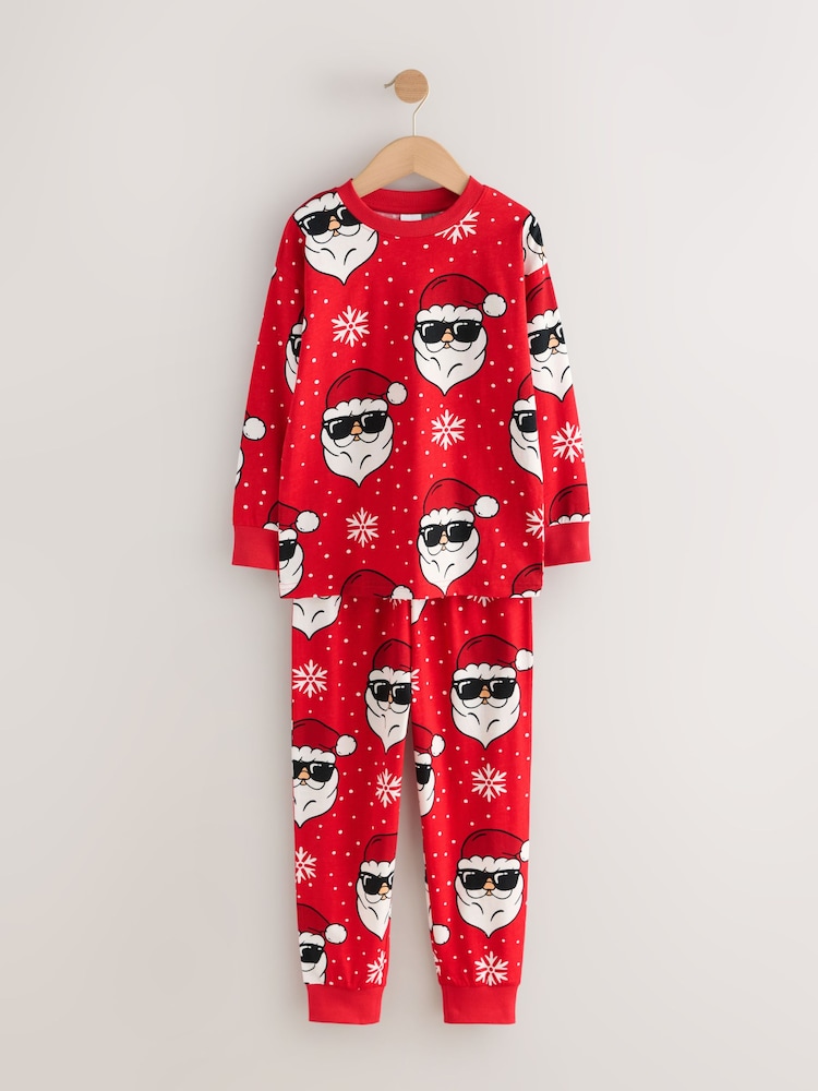 Red Santa Single Jogger Xmas Pyjamas (3-16yrs) - Image 1 of 4