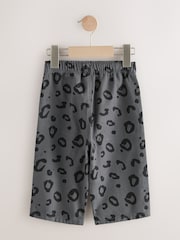 Charcoal Grey Leopard Print Pull On Wide Trousers (3mths-7yrs) - Image 2 of 4