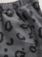 Charcoal Grey Leopard Print Pull On Wide Trousers (3mths-7yrs) - Image 3 of 4