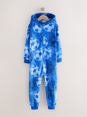 Blue Football Fleece All-In-One (3-16yrs) - Image 1 of 5