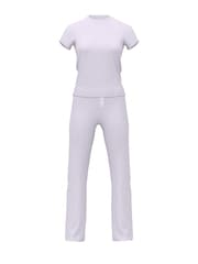 Victoria's Secret PINK Purple Whisper Ribbed Pyjama Set - Image 3 of 3