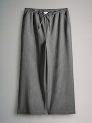 Black/Dark Grey - The Set 2 Pack Pinstripe Wide Leg Pull On Trousers - Slika 7 iz 10