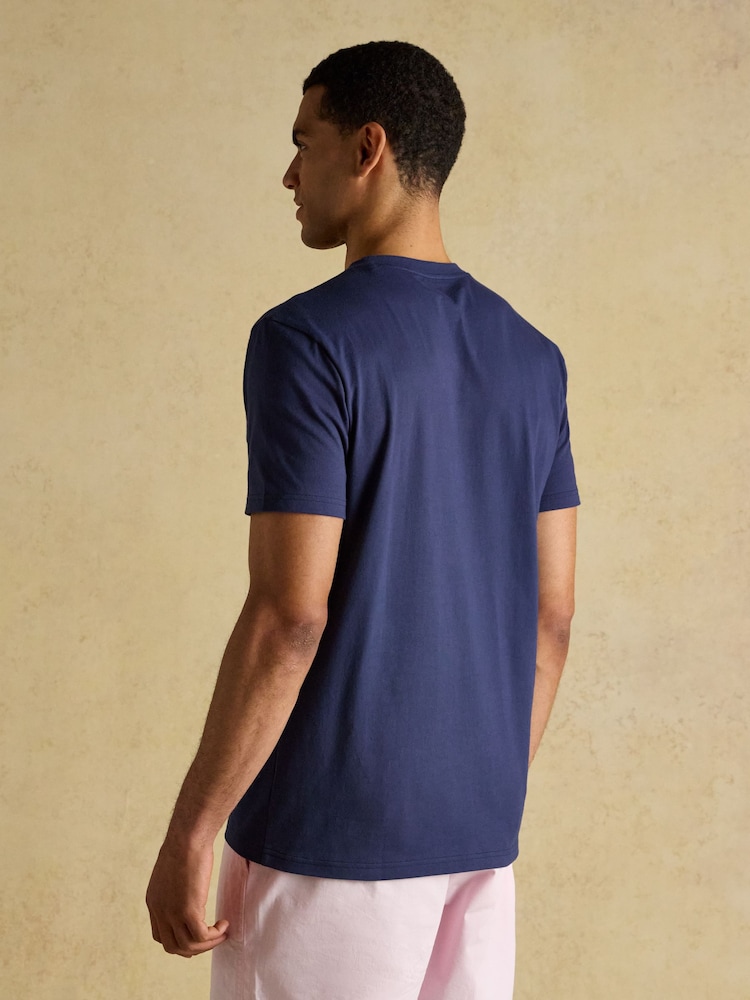 Joules Everyday Navy Classic Fit Cotton TShirt - Image 2 of 6