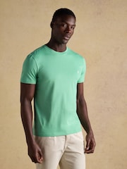 Joules Everyday Green Classic Fit Cotton T-Shirt - Image 1 of 6