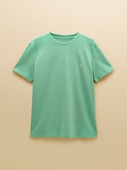 Joules Everyday Green Classic Fit Cotton T-Shirt - Image 6 of 6