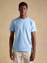 Joules Everyday Light Blue Classic Fit Cotton T-Shirt - Image 1 of 7