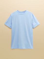 Joules Everyday Light Blue Classic Fit Cotton T-Shirt - Image 7 of 7