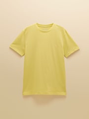 Joules Everyday Yellow Classic Fit Cotton T-Shirt - Image 6 of 6
