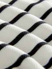 The Set Black/Stripe/Chocolate Brown 3 Pack Collared Rib Polo T-Shirts - Image 5 of 6
