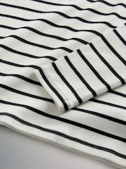 The Set Black/Stripe/Chocolate Brown 3 Pack Collared Rib Polo T-Shirts - Image 6 of 6
