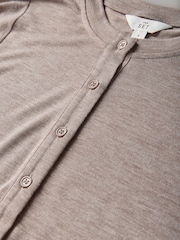 The Set Black/Grey/Neutral 3 Pack Sheer Henley Long Sleeve Top - Image 11 of 12