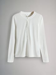 The Set Black/Grey/Neutral 3 Pack Sheer Henley Long Sleeve Top - Image 8 of 12