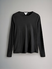 The Set Black/Burgundy/Khaki Green 3 Pack Sheer Long Sleeve T-Shirts - Image 4 of 6