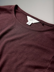 The Set Black/Burgundy/Khaki Green 3 Pack Sheer Long Sleeve T-Shirts - Image 5 of 6